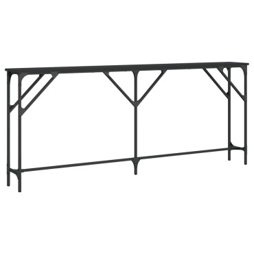 vidaXL Τραπέζι Κονσόλα Μαύρο 180x23x75cm από Επεξεργασμένο Ξύλο 1 τεμ.
