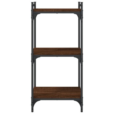 vidaXL Βιβλιοθήκη 3 Επιπέδων Καφέ Δρυς 40x30x86cm Επεξεργ. Ξύλο 1 τεμ.