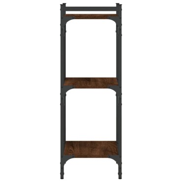 vidaXL Βιβλιοθήκη 3 Επιπέδων Καφέ Δρυς 40x30x86cm Επεξεργ. Ξύλο 1 τεμ.