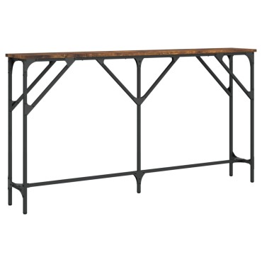 vidaXL Τραπέζι Κονσόλα Καπνιστή Δρυς 140x23x75cm Επεξεργ. Ξύλο 1 τεμ.