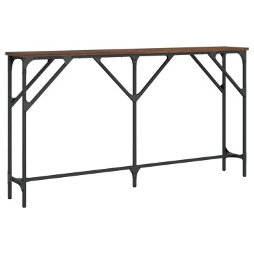 vidaXL Τραπέζι Κονσόλα Καφέ Δρυς 140x23x75cm Επεξεργασμένο Ξύλο 1 τεμ.