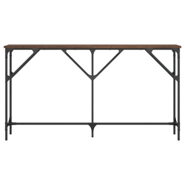 vidaXL Τραπέζι Κονσόλα Καφέ Δρυς 140x23x75cm Επεξεργασμένο Ξύλο 1 τεμ.