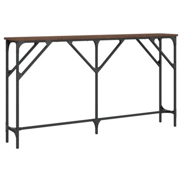 vidaXL Τραπέζι Κονσόλα Καφέ Δρυς 140x23x75cm Επεξεργασμένο Ξύλο 1 τεμ.