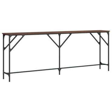 vidaXL Τραπέζι Κονσόλα Καφέ Δρυς 200x29x75cm Επεξεργασμένο Ξύλο 1 τεμ.