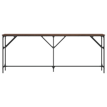 vidaXL Τραπέζι Κονσόλα Καφέ Δρυς 200x29x75cm Επεξεργασμένο Ξύλο 1 τεμ.
