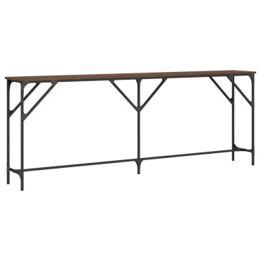 vidaXL Τραπέζι Κονσόλα Καφέ Δρυς 200x29x75cm Επεξεργασμένο Ξύλο 1 τεμ.