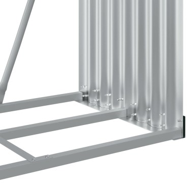 vidaXL Ξυλοθήκη Ανοιχτό Γκρι 80 x 45 x 190 εκ. από Γαλβανισμένο Ατσάλι