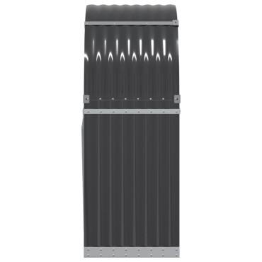 vidaXL Ξυλοθήκη Ανθρακί 80x45x120 εκ. από Γαλβανισμένο Ατσάλι