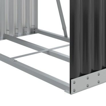 vidaXL Ξυλοθήκη Ανθρακί 80x45x120 εκ. από Γαλβανισμένο Ατσάλι