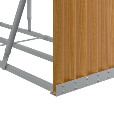 vidaXL Ξυλοθήκη Αν. Καφέ 300x45x100 εκ. από Γαλβανισμένο Ατσάλι