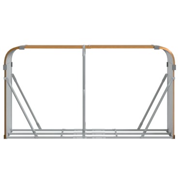 vidaXL Ξυλοθήκη Αν. Καφέ 180x45x100 εκ. από Γαλβανισμένο Ατσάλι