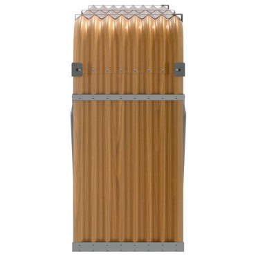 vidaXL Ξυλοθήκη Αν. Καφέ 180x45x100 εκ. από Γαλβανισμένο Ατσάλι