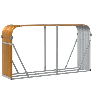 vidaXL Ξυλοθήκη Αν. Καφέ 180x45x100 εκ. από Γαλβανισμένο Ατσάλι