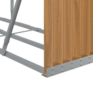 vidaXL Ξυλοθήκη Αν. Καφέ 180x45x100 εκ. από Γαλβανισμένο Ατσάλι