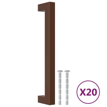 vidaXL Λαβές Ντουλαπιών 20 τεμ. Μπρονζέ 160 χιλ. από Ανοξείδωτο Ατσάλι