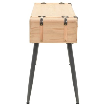 vidaXL Τραπέζι Κονσόλα 115x40,5x76cm από Μασίφ Ξύλο Ελάτης 1 τεμ.