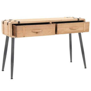 vidaXL Τραπέζι Κονσόλα 115x40,5x76cm από Μασίφ Ξύλο Ελάτης 1 τεμ.