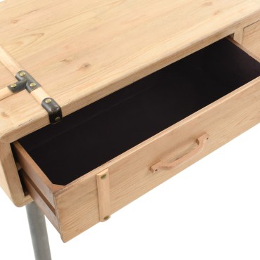 vidaXL Τραπέζι Κονσόλα 115x40,5x76cm από Μασίφ Ξύλο Ελάτης 1 τεμ.