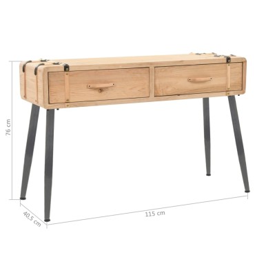 vidaXL Τραπέζι Κονσόλα 115x40,5x76cm από Μασίφ Ξύλο Ελάτης 1 τεμ.