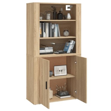 vidaXL Ντουλάπι Sonoma δρυς από Επεξεργασμένο Ξύλο 80x33x70cm 1 τεμ.