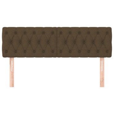 vidaXL Κεφαλάρια Κρεβατιού 2 τεμ. Σκ. Καφέ 72x7x78/88cm Υφασμάτινο