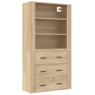 vidaXL Ντουλάπι Sonoma δρυς από Επεξεργασμένο Ξύλο 80x33x70cm 1 τεμ.