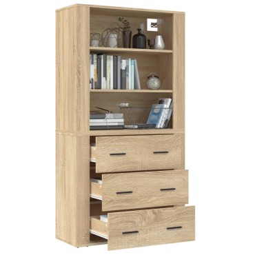 vidaXL Ντουλάπι Sonoma δρυς από Επεξεργασμένο Ξύλο 80x33x70cm 1 τεμ.