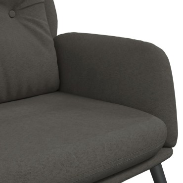 vidaXL Πολυθρόνα Relax Σκούρο Γκρι από Συνθετικό Καστόρι 70x77x94cm 1 τεμ.
