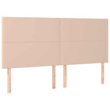 vidaXL Κεφαλάρι Καπουτσίνο 180x5x118/128cm από Συνθετικό Δέρμα 1 τεμ.