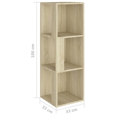 vidaXL Ντουλάπι Γωνιακό Sonoma Δρυς 33x33x100cm από Επεξ. Ξύλο 1 τεμ.