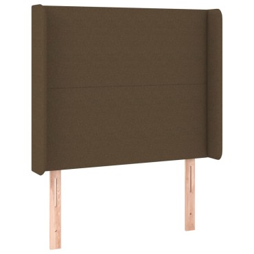 vidaXL Κεφαλάρι με Πτερύγια Σκούρο Καφέ 103x16x118/128cm Υφασμάτινο 1 τεμ.