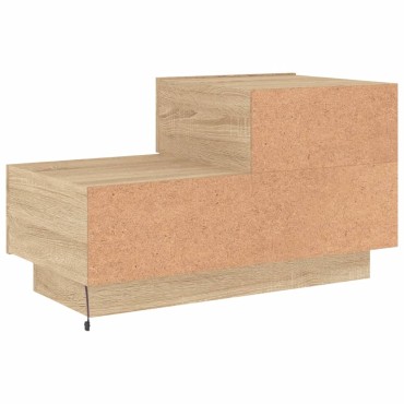 vidaXL Κομοδίνο με Φώτα LED Sonoma Δρυς 70x36x40,5cm 1 τεμ.