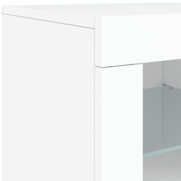 vidaXL Ντουλάπια Βοηθητικά με Φώτα LED 2 τεμ. Λευκά από Επεξεργ. Ξύλο 41x37x67cm