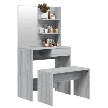vidaXL Μπουντουάρ Σετ Γκρι Sonoma 74,5x40x141cm 1 τεμ.