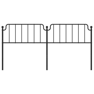 vidaXL Κεφαλάρι Μαύρο Μεταλλικό 198x4x102cm 1 τεμ.