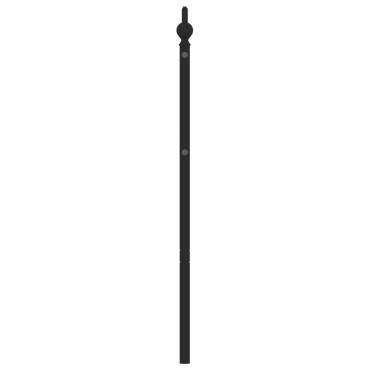 vidaXL Κεφαλάρι Μαύρο Μεταλλικό 198x4x102cm 1 τεμ.
