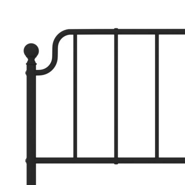 vidaXL Κεφαλάρι Μαύρο Μεταλλικό 198x4x102cm 1 τεμ.