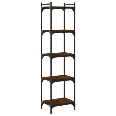 vidaXL Βιβλιοθήκη 5 Επιπέδων Καφέ Δρυς 40x30x154cm Επεξεργ. Ξύλο 1 τεμ.
