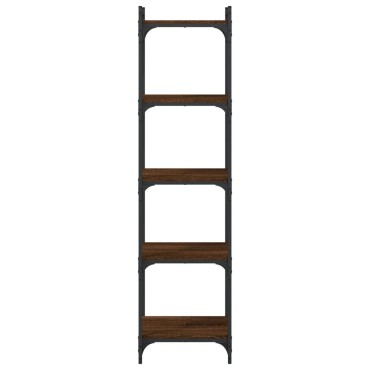 vidaXL Βιβλιοθήκη 5 Επιπέδων Καφέ Δρυς 40x30x154cm Επεξεργ. Ξύλο 1 τεμ.