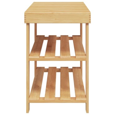 vidaXL Παπουτσοθήκη 3 Επιπέδων 70x27,5x45cm από Μπαμπού