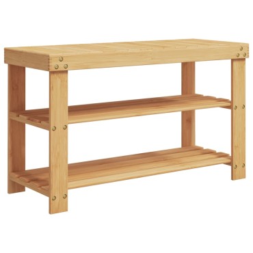 vidaXL Παπουτσοθήκη 3 Επιπέδων 70x27,5x45cm από Μπαμπού