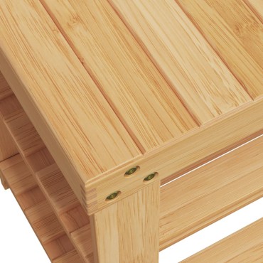 vidaXL Παπουτσοθήκη 3 Επιπέδων 70x27,5x45cm από Μπαμπού