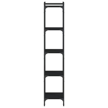vidaXL Βιβλιοθήκη 5 Επιπέδων Μαύρη 40x30x154cm από Επεξεργ. Ξύλο 1 τεμ.