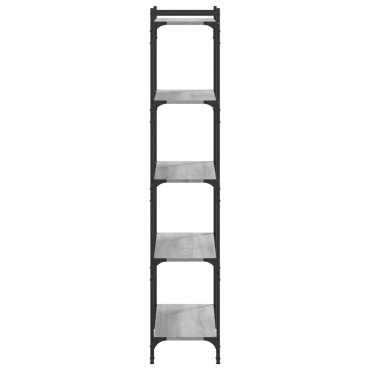 vidaXL Βιβλιοθήκη 5 Επιπέδων Γκρι Sonoma 80x30x154cm Επεξεργ. Ξύλο 1 τεμ.