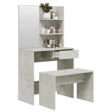 vidaXL Μπουντουάρ Σετ Γκρι Σκυροδέματος 74,5x40x141cm 1 τεμ.