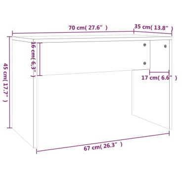 vidaXL Μπουντουάρ Σετ Γκρι Σκυροδέματος 74,5x40x141cm 1 τεμ.