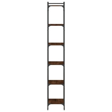vidaXL Βιβλιοθήκη 6 Επιπέδων Καφέ Δρυς 40x30x188cm Επεξεργ. Ξύλο 1 τεμ.