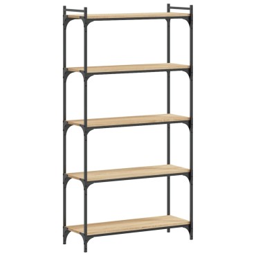 vidaXL Βιβλιοθήκη 5 Επιπέδων Sonoma Δρυς 80x30x154cm Επεξεργ. Ξύλο 1 τεμ.