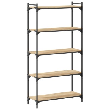 vidaXL Βιβλιοθήκη 5 Επιπέδων Sonoma Δρυς 80x30x154cm Επεξεργ. Ξύλο 1 τεμ.