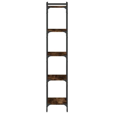 vidaXL Βιβλιοθήκη 5 Επιπέδων Καπνιστή Δρυς 40x30x154cm Επεξεργ. Ξύλο 1 τεμ.